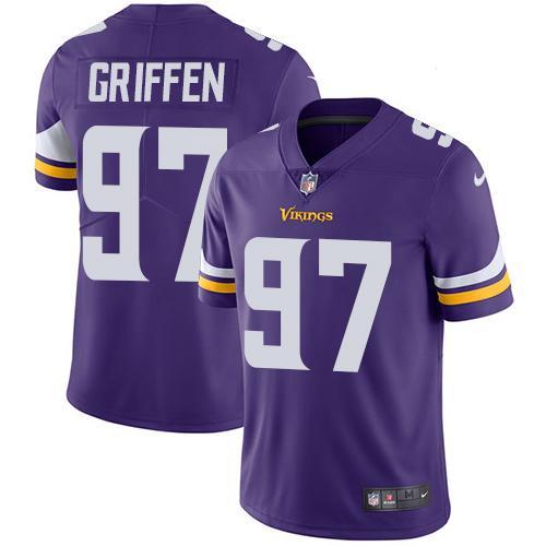 Kids NFL Minnesota Vikings #97 Griffen Purple Jersey