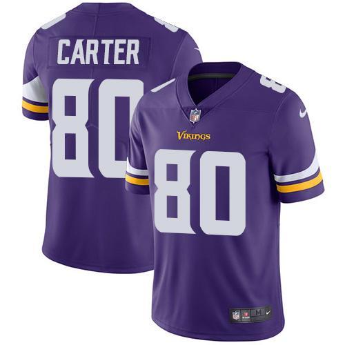 Kids NFL Minnesota Vikings #80 Carter Purple Jersey