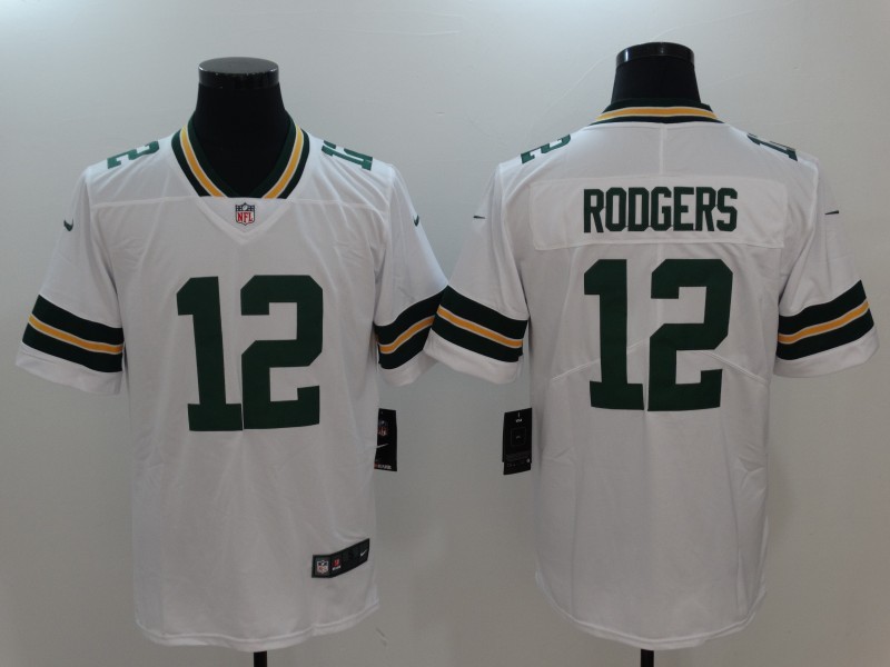 NFL Green Bay Packers #12 Rodgers White Game Jersey