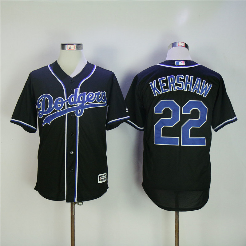 MLB Los Angeles Dodgers #22 Kershaw Black Fashion Jersey