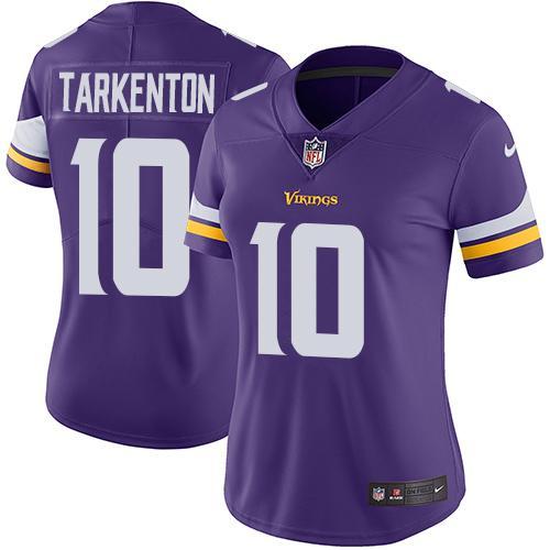 Womens NFL Minnesota Vikings #10 Tarkenton Purple Jersey