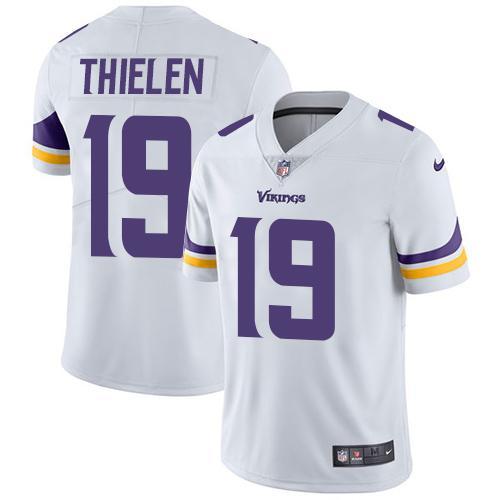 Kids NFL Minnesota Vikings #19 Thielen White Jersey