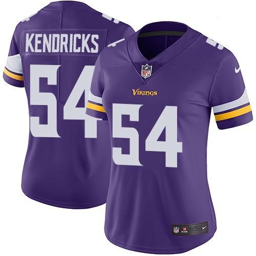 Womens NFL Minnesota Vikings #54 Kendricks Purple Jersey