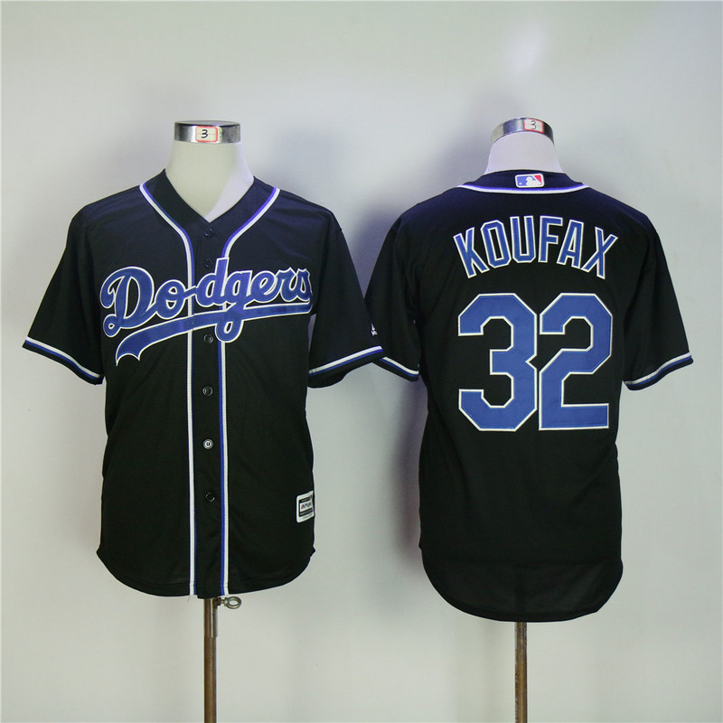 MLB Los Angeles Dodgers #32 Koufax Black Fashion Jersey