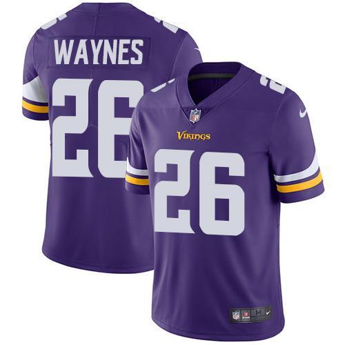 Kids NFL Minnesota Vikings #26 Waynes Purple Jersey