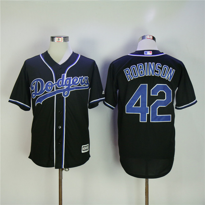 MLB Los Angeles Dodgers #42 Robinson Black Fashion Jersey