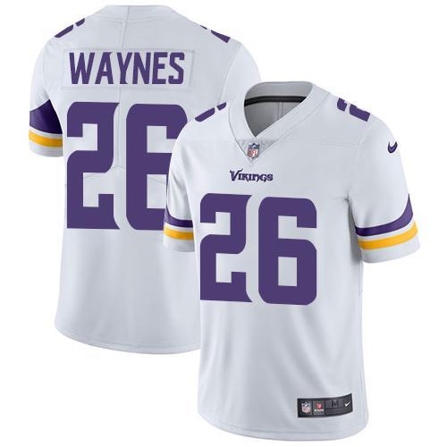 Kids NFL Minnesota Vikings #26 Waynes White Jersey