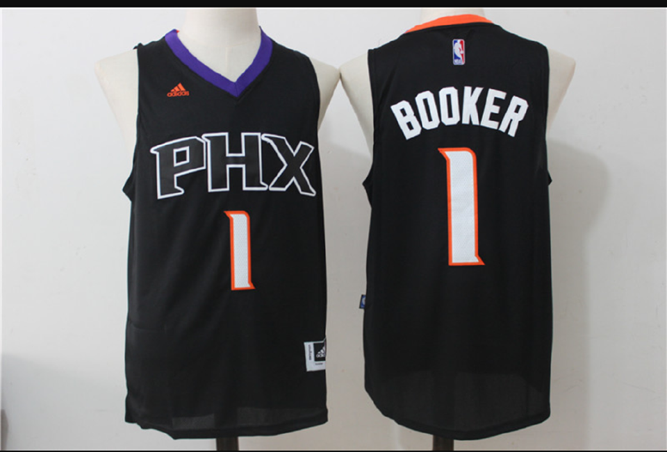 NBA Phoenix Suns #1 Booker Black Jersey.jpeg