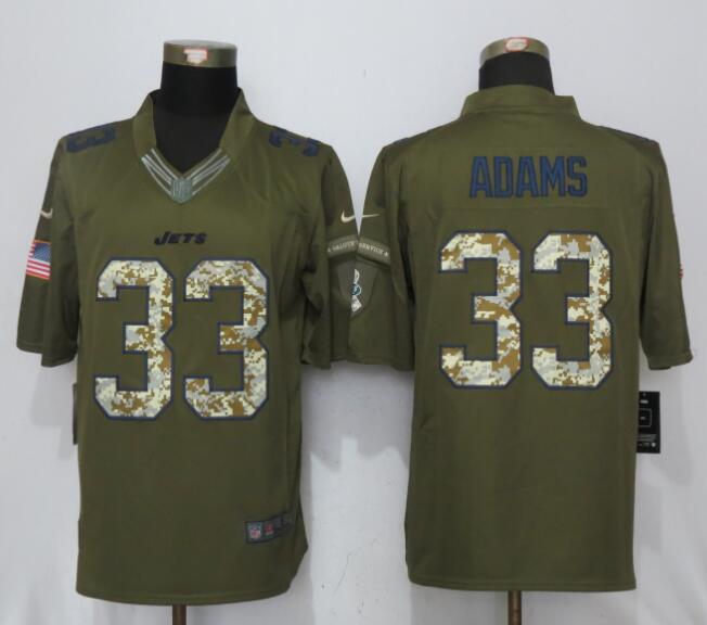 Nike New York Jets 33 Adams Green Salute To Service Limited Jersey