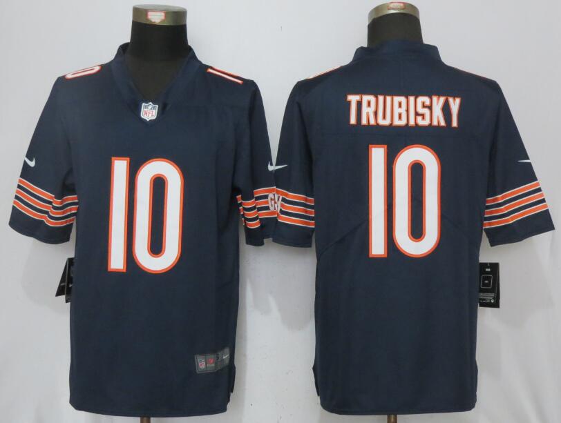 New Nike Chicago Bears 10 Trubisky Navy Blue 2017 Vapor Untouchable Limited Jersey