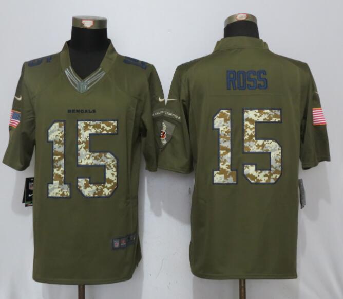 NEW Nike Cincinnati Bengals 15 Ross Green Salute To Service Limited Jersey