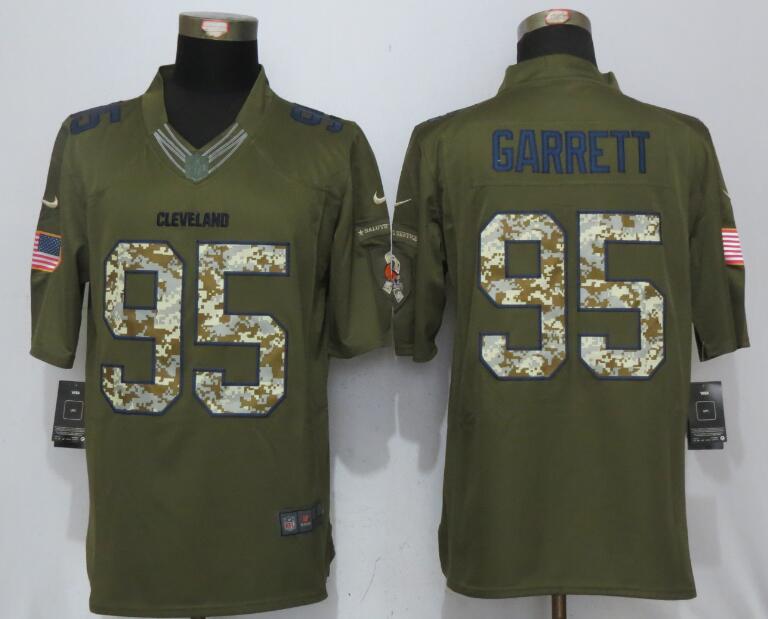 New Nike Cleveland Browns 95 Garrett Green Salute To Service Limited Jersey