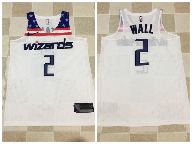 NBA Washington Wizards #2 John Wall White All Stitched Jersey--MZ