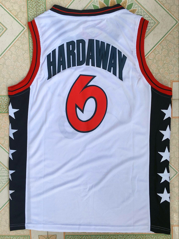 NBA Olympics Team USA Mens #6 Hardaway Stitched Jersey