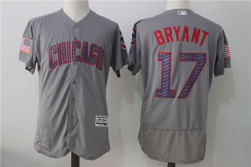 MLB Chicago Cubs #17 Bryant Independence Day Stars & Stripes Elite Jersey