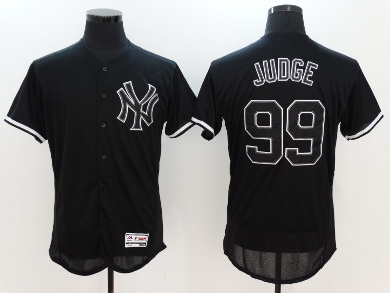 MLB New York Yankees #99 Judge Black Elite Jersey