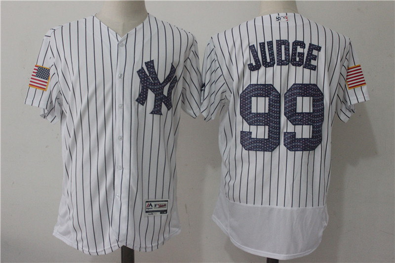 MLB New York Yankees #99 Judge Independence Day Stars & Stripes Elite Jersey