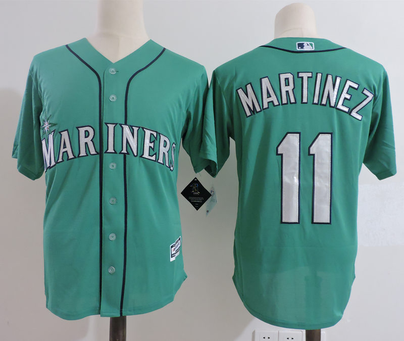 MLB Seattle Mariners #11 Martinez Green Elite Jersey