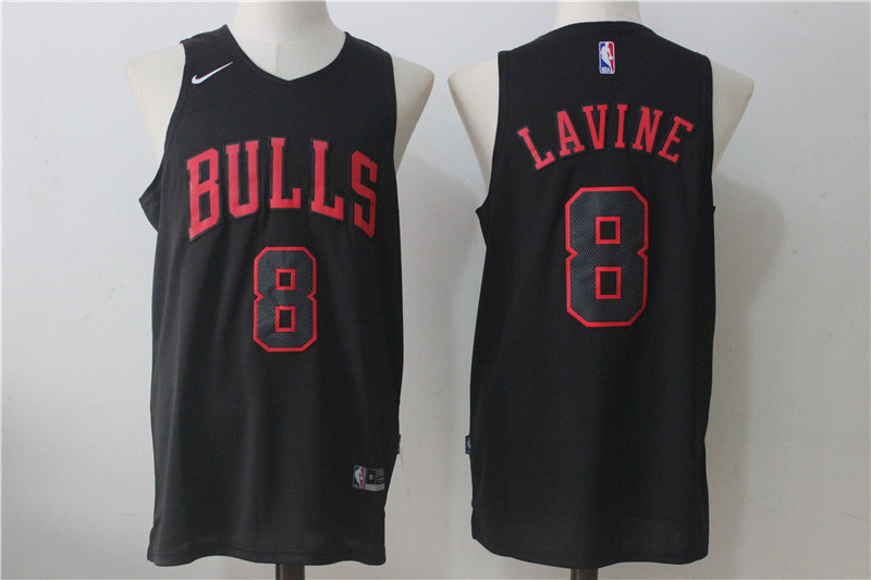 NBA Chicago Bulls #8 Lavine Black New Jersey