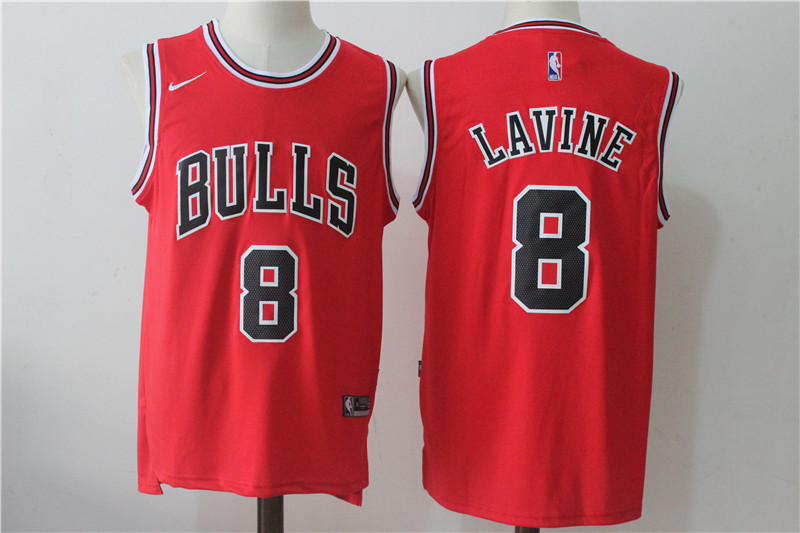NBA Chicago Bulls #8 Lavine Red New Jersey