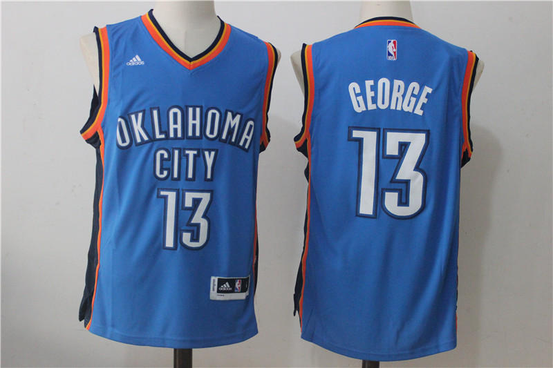 NBA Oklahoma City Thunder #13 George Blue New Jersey