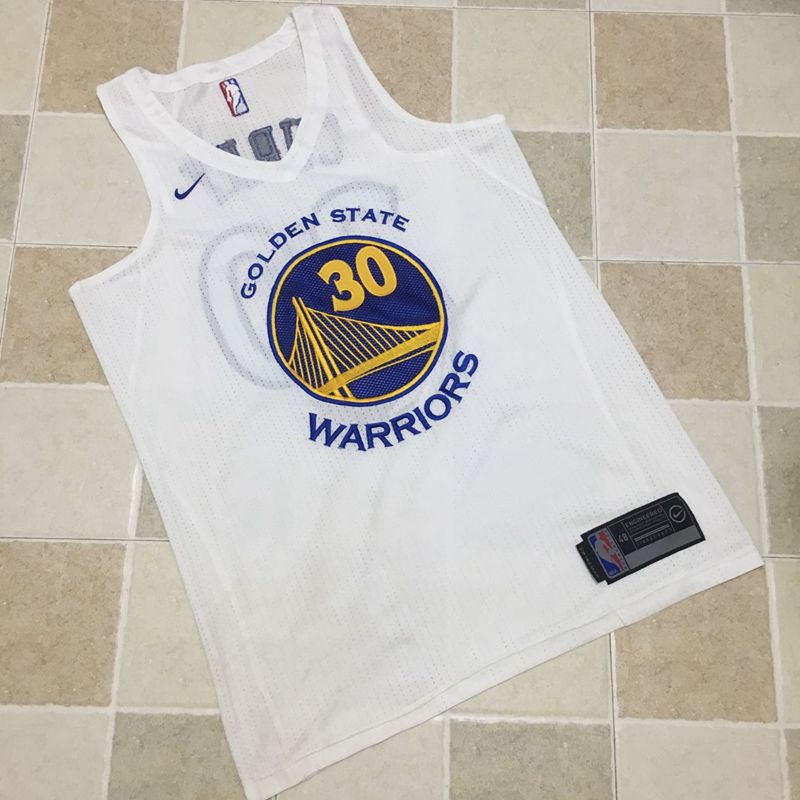 NBA Golden State Warriors #30 Curry All Stitched White New Jersey--MZ