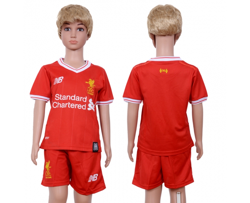 2017 Soccer liverpool Blank Home Kids Jersey