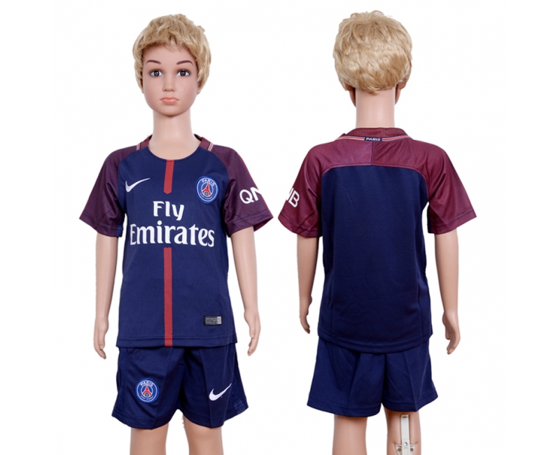 2017 Soccer Paris Saint-Germain Blank Away Kids Jersey