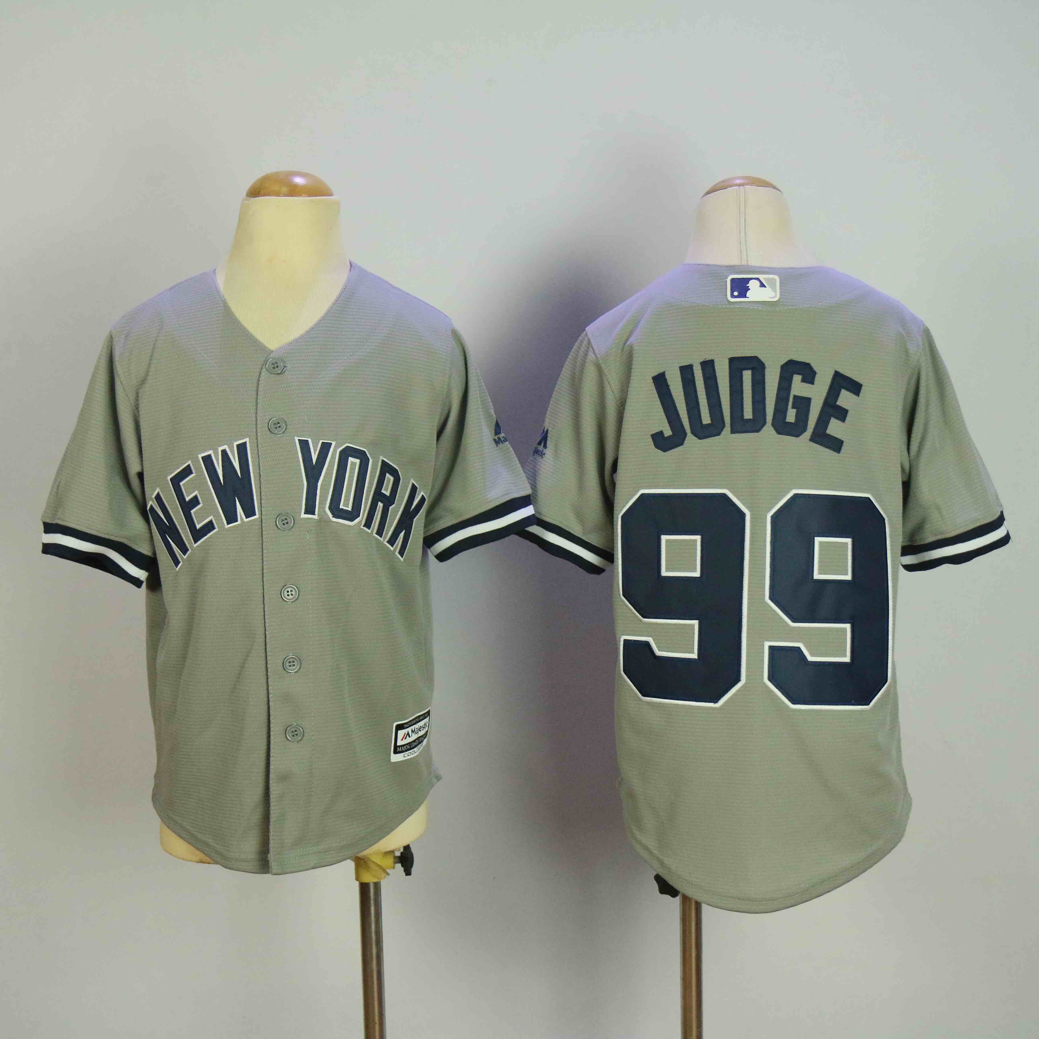 Kids MLB New York Yankees #99 Judge Grey Jersey