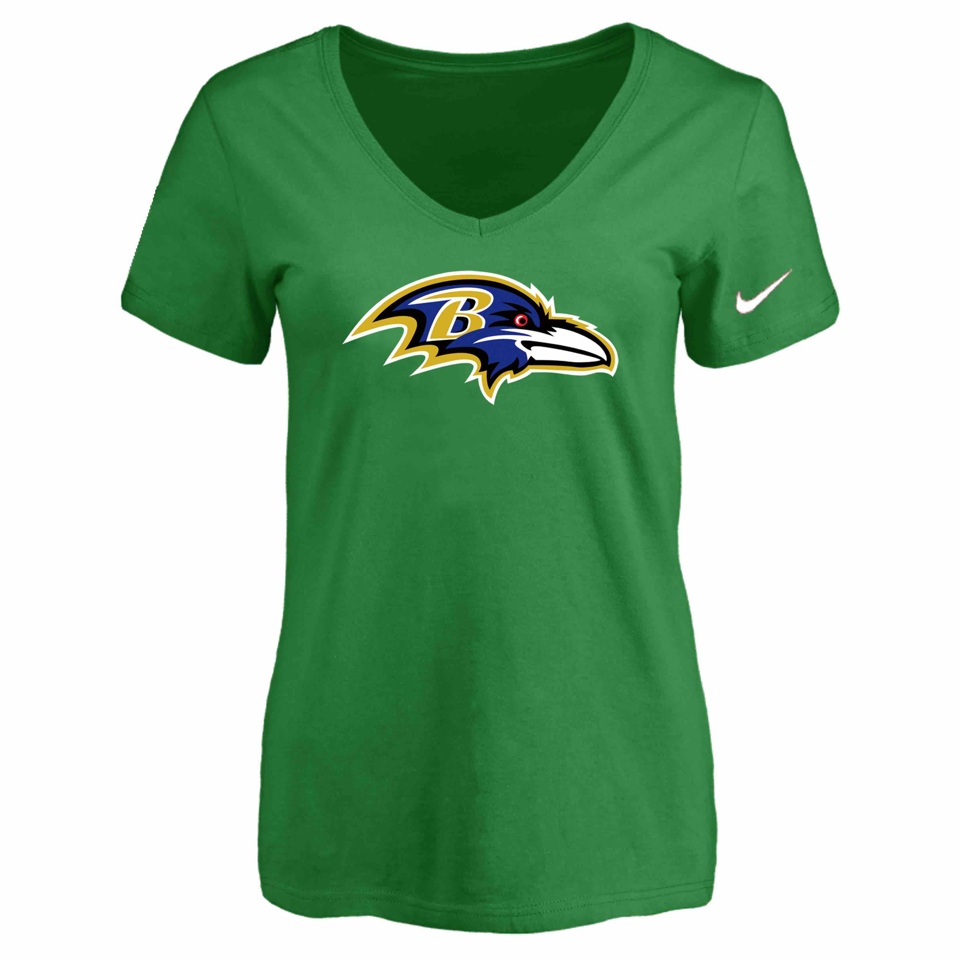 Baltimore Ravens D.Green Womens Logo V-neck T-Shirt