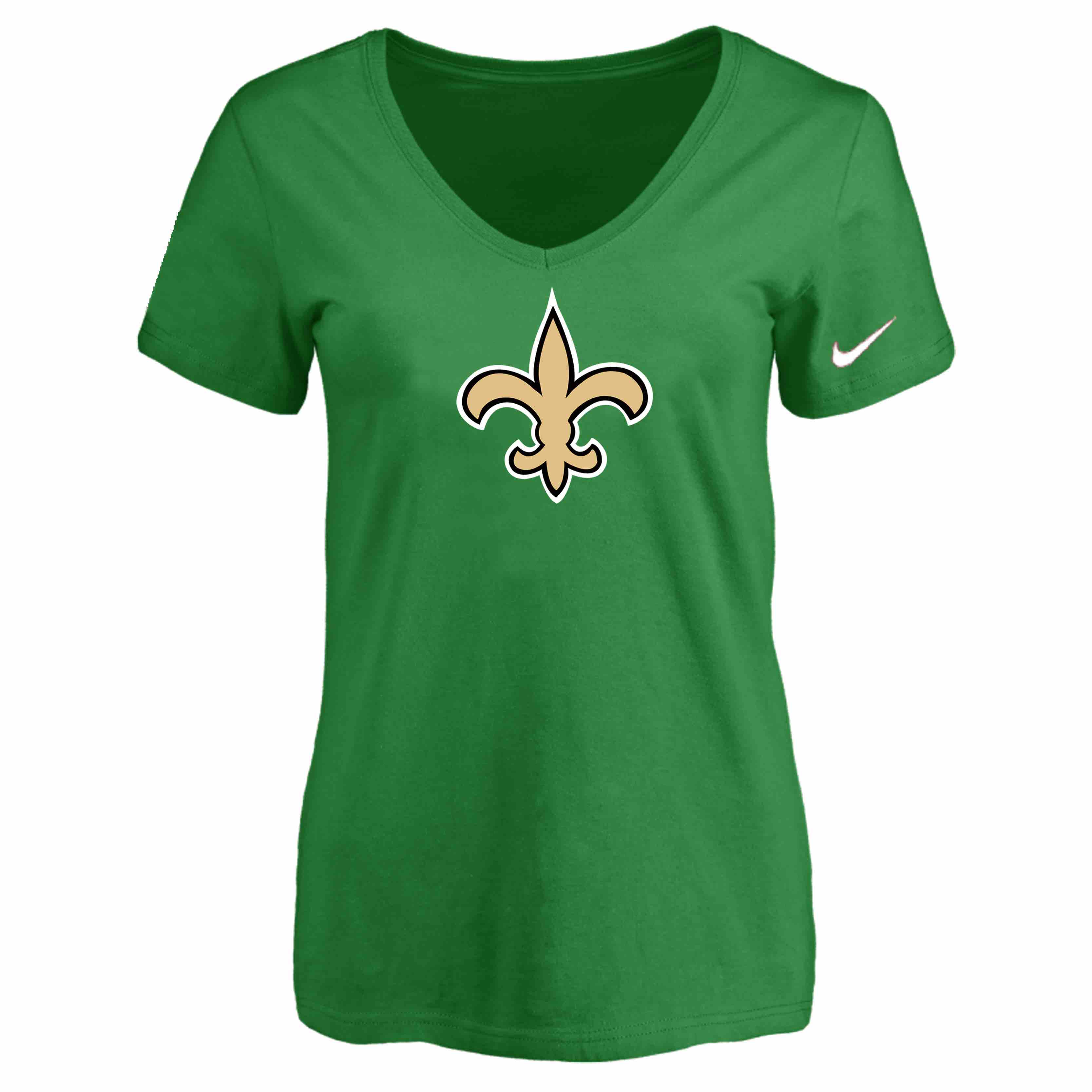 New Orleans Saints D.Green Womens Logo V-neck T-Shirt
