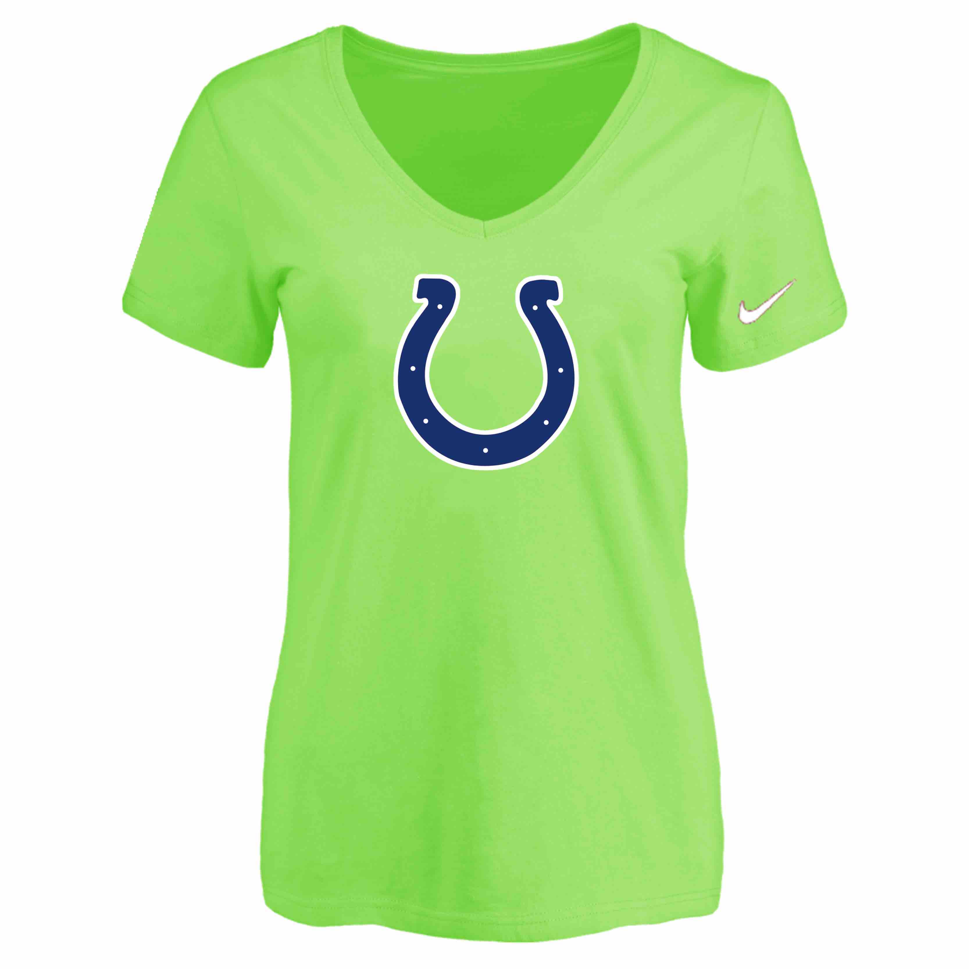 Indiannapolis Colts L.Green Womens Logo V-neck T-Shirt