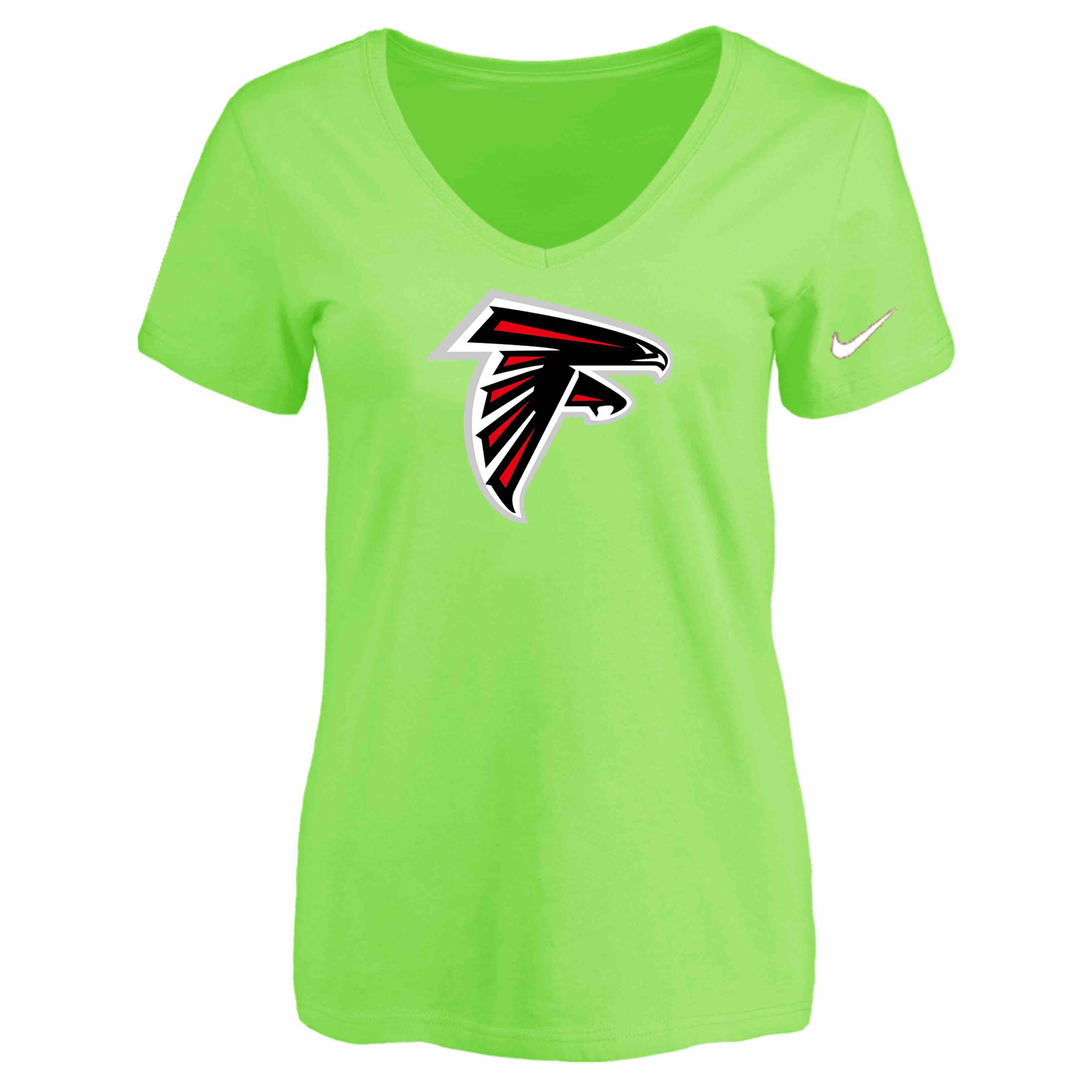 Atlanta Falcons L.Green Womens Logo V-neck T-Shirt