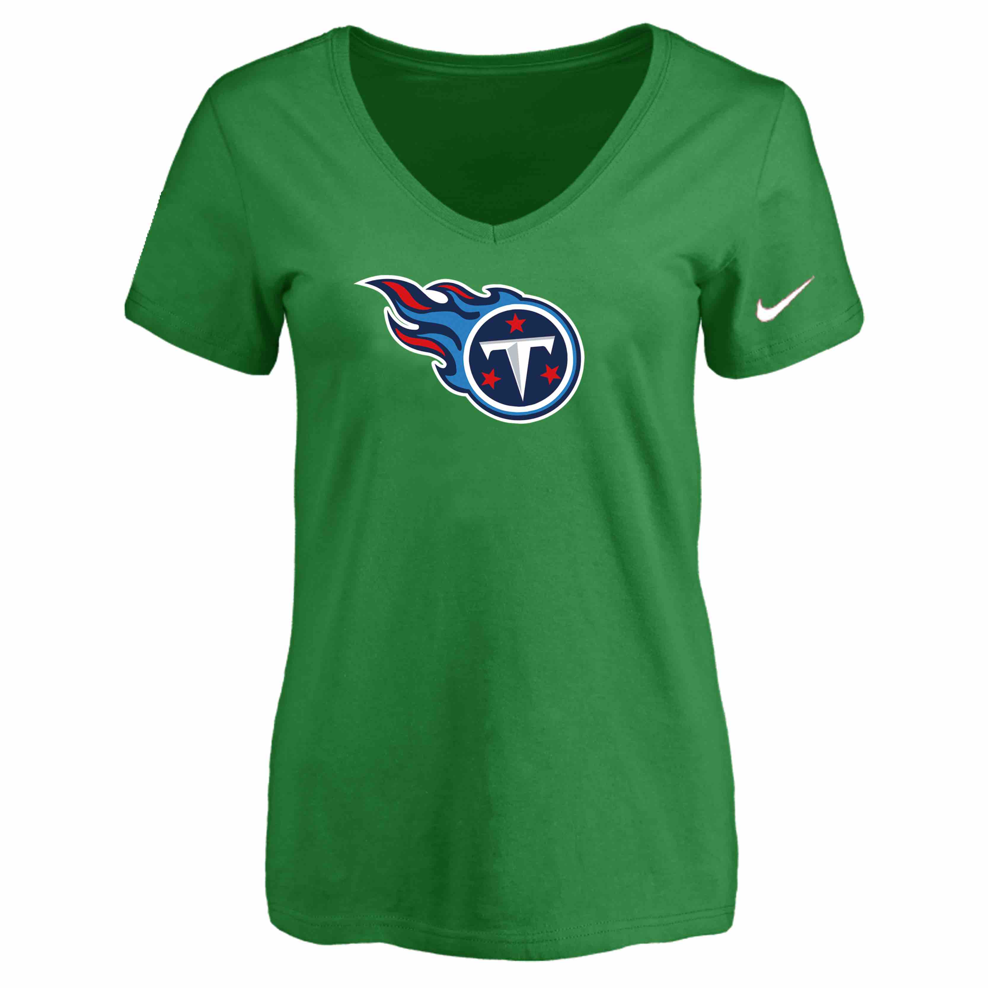 Tennessee Titans D.Green Womens Logo V-neck T-Shirt