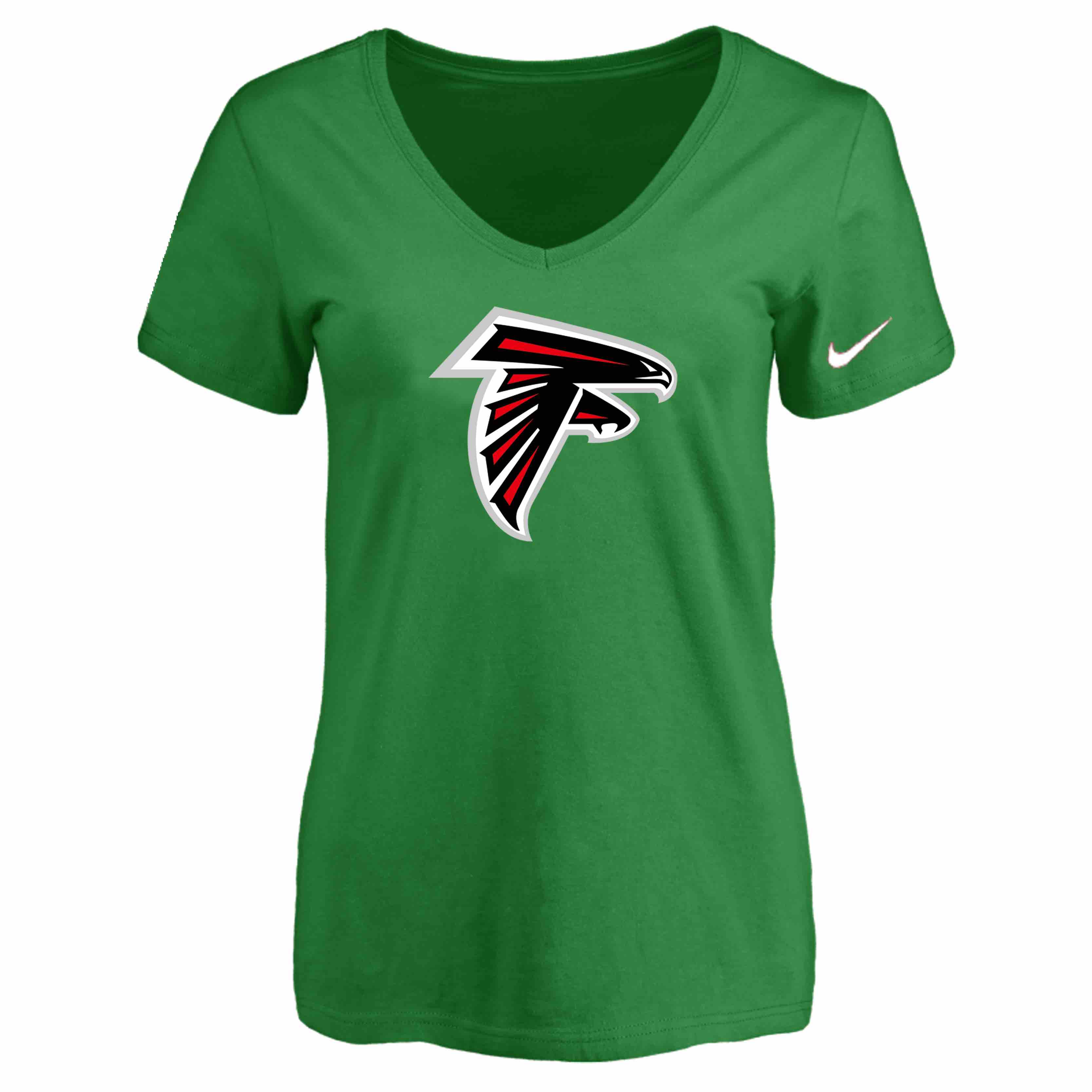 Atlanta Falcons D.Green Womens Logo V-neck T-Shirt
