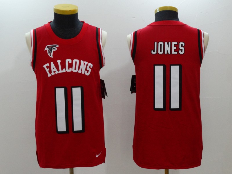 NFL Atlanta Falcons #11 Jones Red Color Rush Tank Top