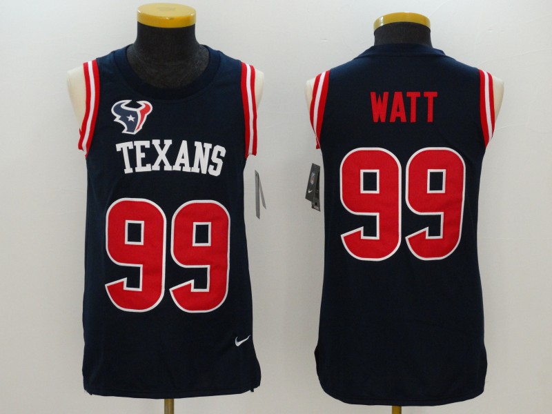 NFL Houston Texans #99 Watt Blue Color Rush Tank Top