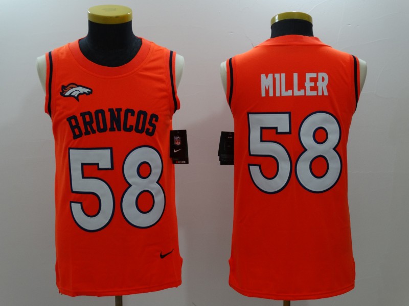 NFL Denver Broncos #58 Miller Orange Color Rush Tank Top