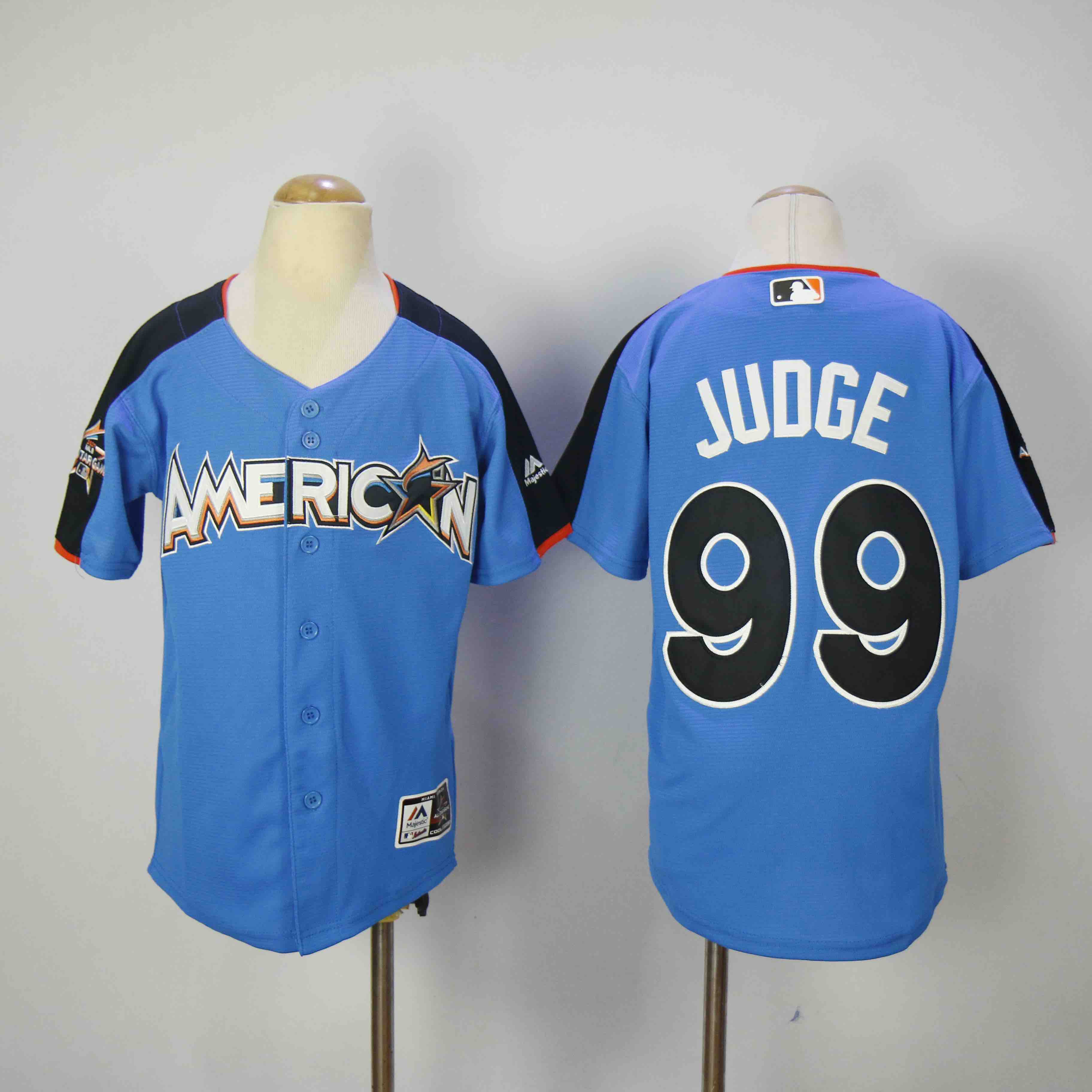 Kids MLB New York Yankees #99 Judge Blue All Star Jersey