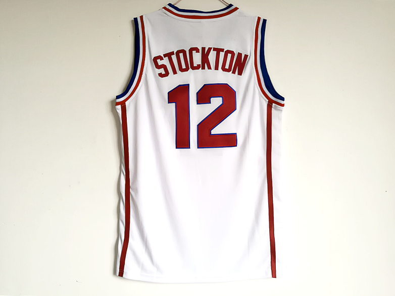 NCAA Gonzaga Bulldogs #12 John Stockton White Basketball Jersey