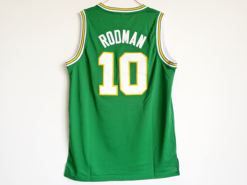 NCAA Savages university #10 Dennis Rodman Green jersey