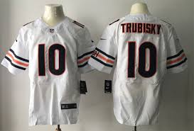 Nike Chicago Bears 10 Mitchell Trubisky Elite White NFL Jersey .jpeg