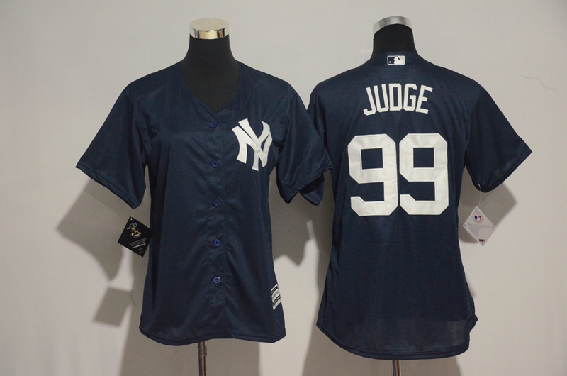 Womens MLB New York Yankees #99 Judge Blue Jersey