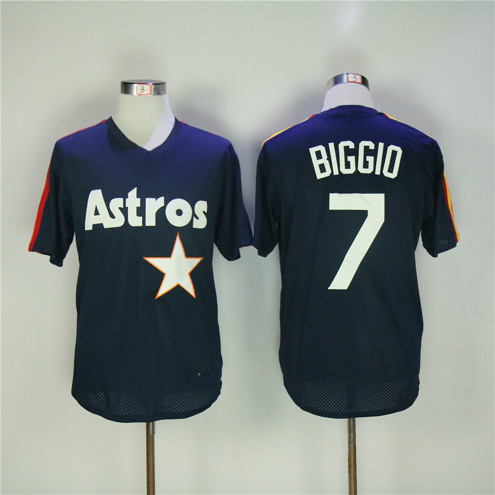 MLB Houston Astros #7 Biggio D.Blue Throwback Jersey