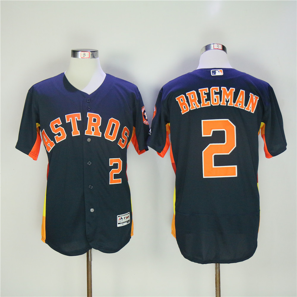 MLB Houston Astros #2 Bregman Blue Elite Jersey