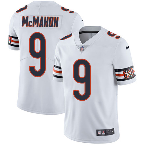 Mens Chicago Bears #9 McMAHON White Vapor Limited Jersey