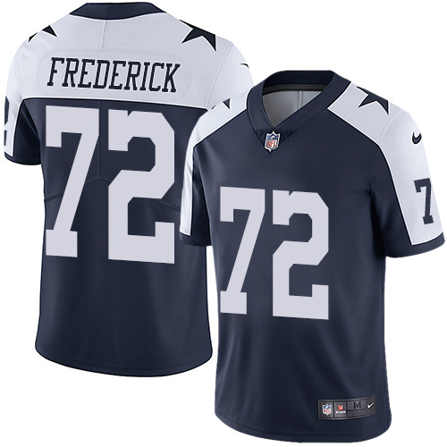 Mens Dallas Cowboys #72 Frederick Blue Thanksgiving Elite Jersey