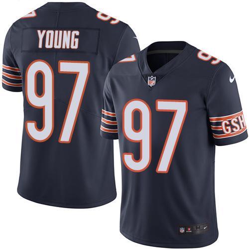 Mens Chicago Bears #97 Young Blue Vapor Limited Jersey