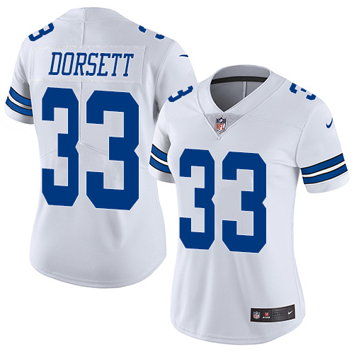 Womens Dallas Cowboys #33 Dorsett White Jersey