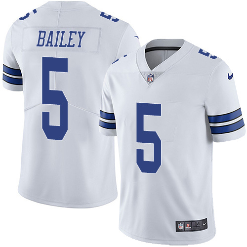 Mens Dallas Cowboys #5 Bailey White Elite Jersey